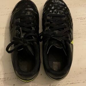 Black and Yellow Textured Sneakers